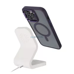   Színes Edge Mag Cover tok Magsafe kompatibilis iPhone 15 mélylila lila