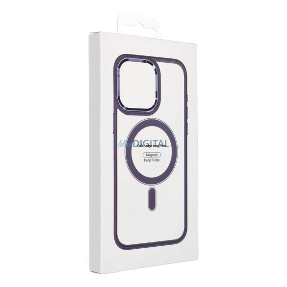 Színes Edge Mag Cover tok Magsafe kompatibilis iPhone 15 mélylila lila
