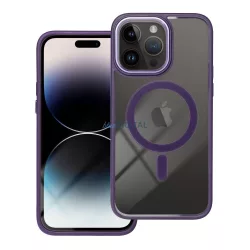   Színes Edge Mag Cover tok Magsafe kompatibilis iPhone 15 PRO mélylila lila