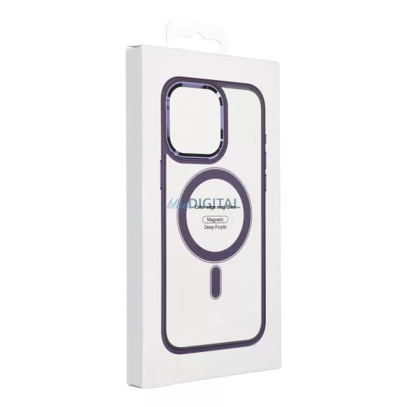 Színes Edge Mag Cover tok Magsafe kompatibilis iPhone 15 PRO mélylila lila