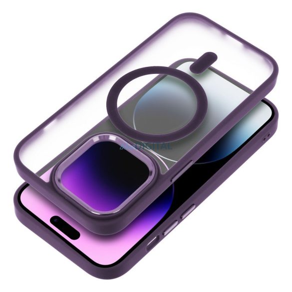 Matt Mag Cover tok Magsafe kompatibilis iPhone 15 PLUS lila