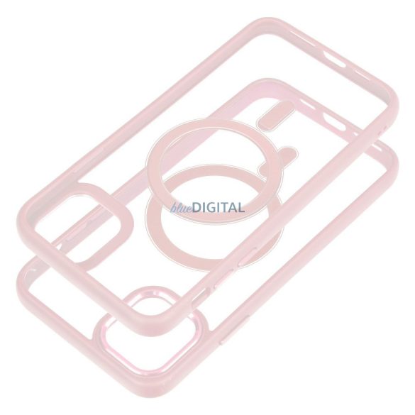 Color Edge Mag Cover tok Magsafe kompatibilis iPhone 11 PRO MAX rózsaszínű