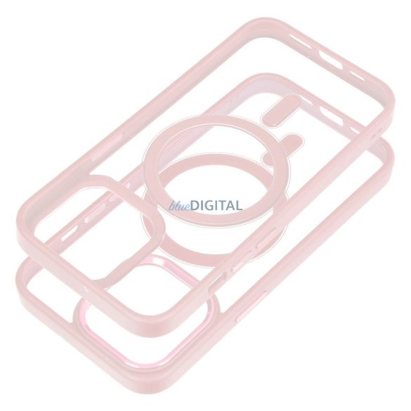 Szín Él Mag Cover tok Magsafe kompatibilis iPhone 13 PRO rózsaszínű
