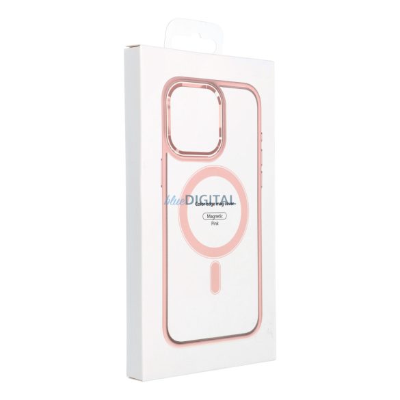 Color Edge Mag Cover tok Magsafe kompatibilis iPhone 14 PRO MAX rózsaszínű