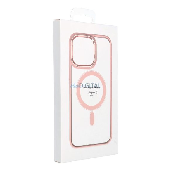 Color Edge Mag Cover tok Magsafe kompatibilis iPhone 14 PLUS rózsaszínű