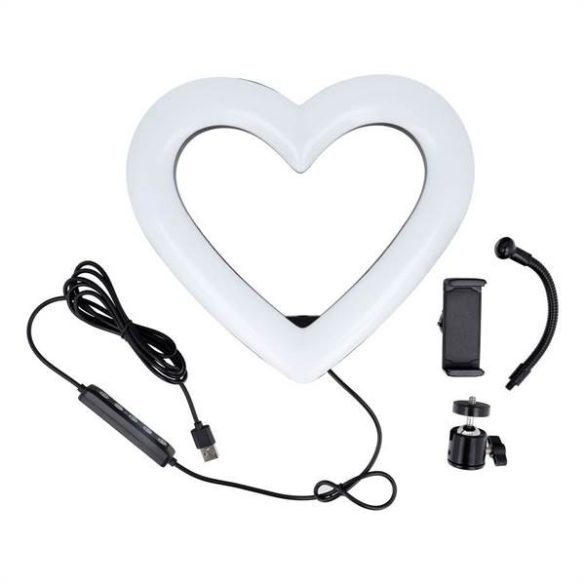 Led RING / Heart Stream RGB lámpa 10 hüvelykes tartó mobil + állvány JM26-10
