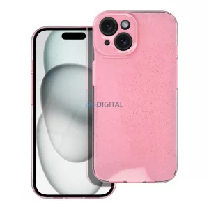 Átlátszó tok 2mm BLINK iPhone 15 rózsaszínű