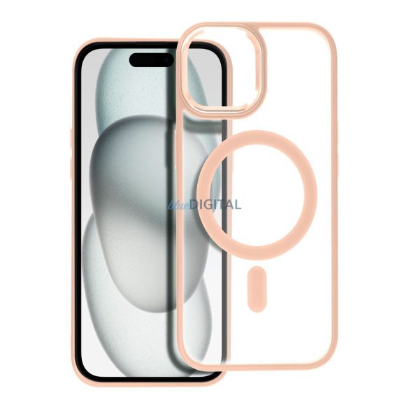 Matt Mag Cover tok Magsafe kompatibilis iPhone 15 rózsaszínű