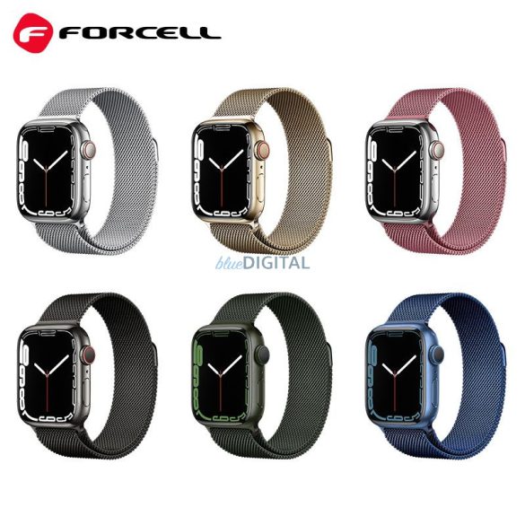 FORCELL F-DESIGN FA03 szíj Apple Watch 38/40/41mm ezüst