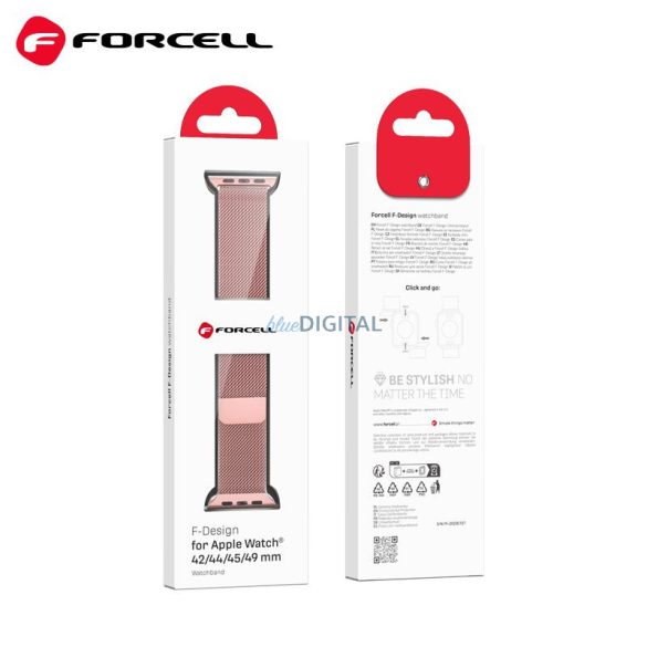 FORCELL F-DESIGN FA03 szíj Apple Watch 42/44/45/49mm rózsaarany