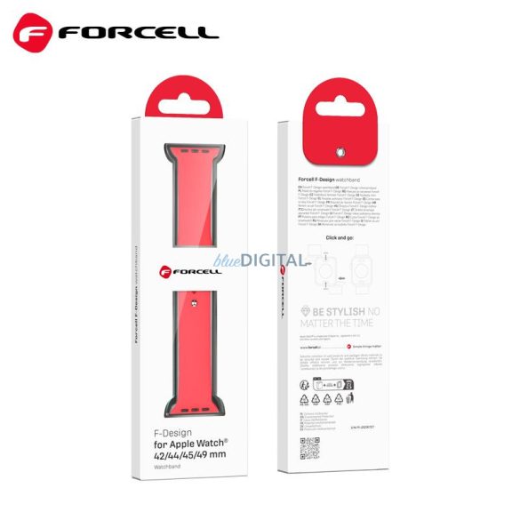 FORCELL F-DESIGN FA01 szíj Apple Watch 42/44/45/49mm piros