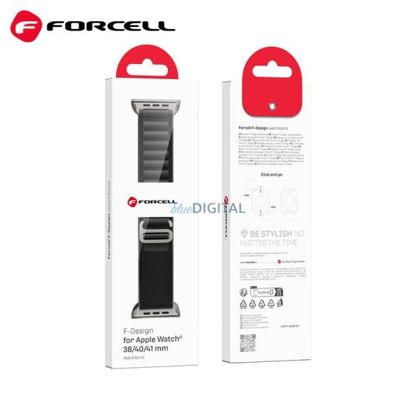 FORCELL F-DESIGN FA13 szíj Apple Watch 38/40/41mm fekete