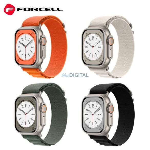 FORCELL F-DESIGN FA13 szíj Apple Watch 42/44/45/49mm fekete
