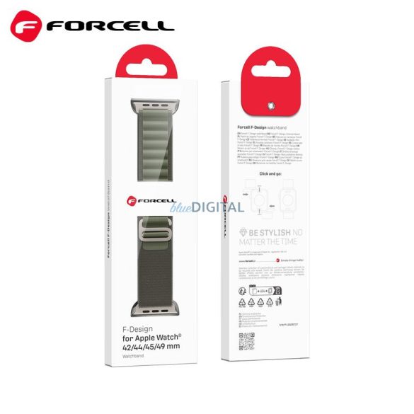 FORCELL F-DESIGN FA13 szíj Apple Watch 42/44/45/49mm zöld