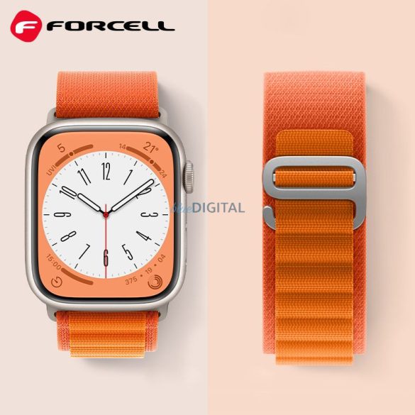 FORCELL F-DESIGN FA13 szíj Apple Watch 42/44/45/49mm narancssárga színben