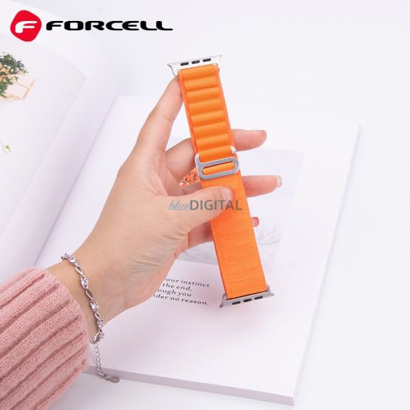 FORCELL F-DESIGN FA13 szíj Apple Watch 42/44/45/49mm narancssárga színben