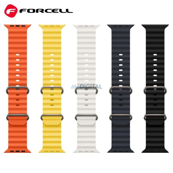 FORCELL F-DESIGN FA12 szíj Apple Watch 42/44/45/49mm narancssárga színben