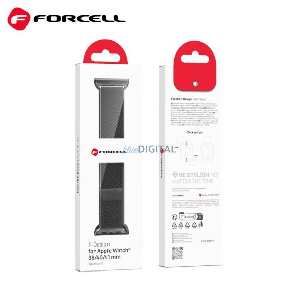 FORCELL F-DESIGN FA03 szíj Apple Watch 38/40/41mm fekete