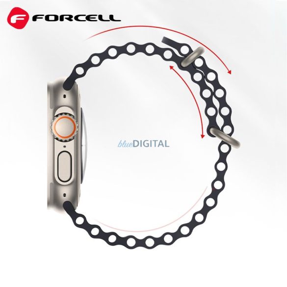 FORCELL F-DESIGN FA12 szíj Apple Watch 42/44/45/49mm fekete
