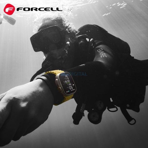 FORCELL F-DESIGN FA12 szíj Apple Watch 42/44/45/49mm sárga