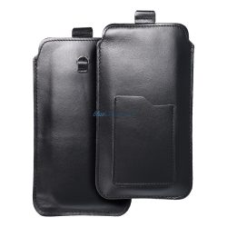   ROYAL - Bőr univerzális telefontáska / fekete - 3XL méret