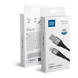 Adatkábel Blue Star - USB A és USB C csatlakozó 3A között