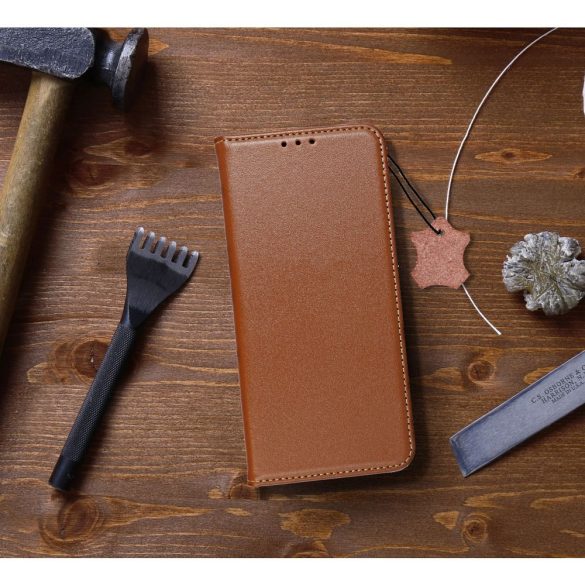 LEATHER könyvtok Xiaomi Redmi 12 4G/12 5G barna