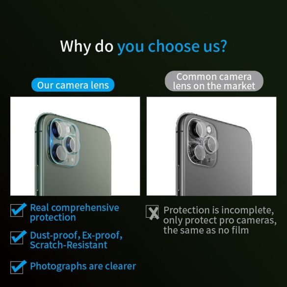 Bestsuit Rugalmas hibrid üveg Apple iPhone 15 Pro/15 Pro Max kameralencséhez fólia