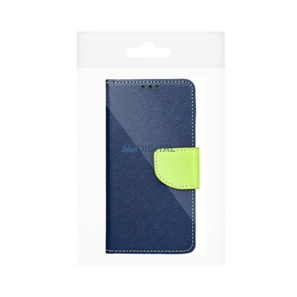 Fancy Book case Samsung Galaxy S23 FE sötétkék / lime tok