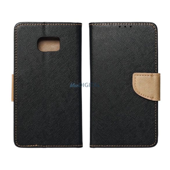 Fancy Book case Samsung Galaxy S23 FE fekete / arany tok