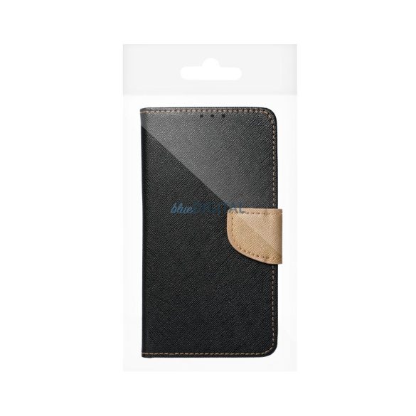 Fancy Book case Samsung Galaxy S23 FE fekete / arany tok