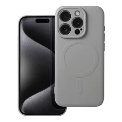   Szilikon Mag Cover tok Magsafe kompatibilis iPhone 15 PRO titánium szürke