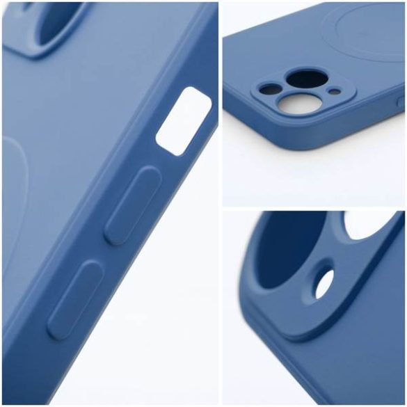 Szilikon Mag Cover tok Magsafe kompatibilis iPhone 15 kék
