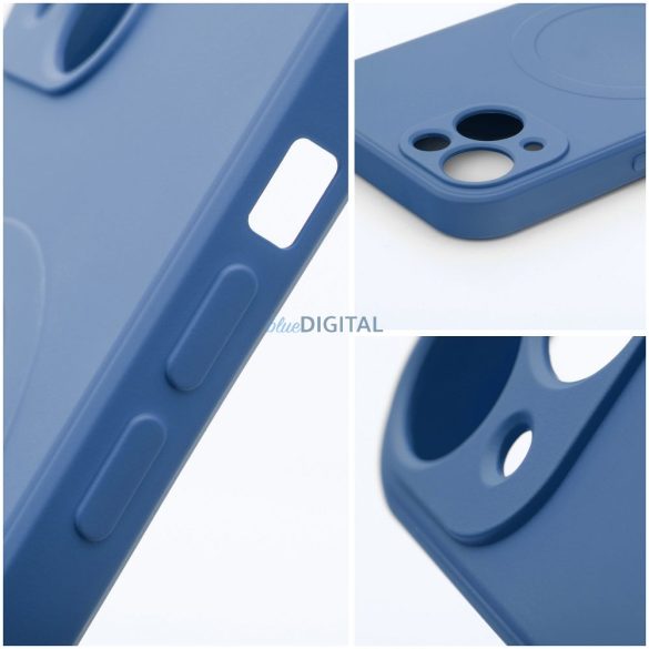 Szilikon Mag Cover tok Magsafe kompatibilis iPhone 15 PRO kék