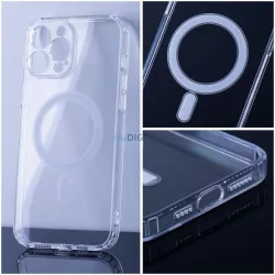   Átlátszó Mag Cover tok kamera védelem Magsafe kompatibilis iPhone 15