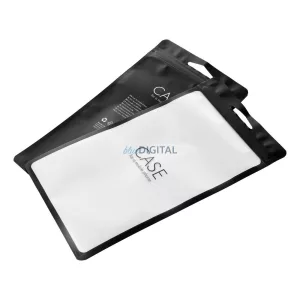 Univerzális cipzáras műanyag tasak, FEKETE MATT (230x120 mm)