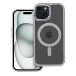   Color Edge Mag Cover tok Magsafe kompatibilis iPhone 15 titatnium szürke