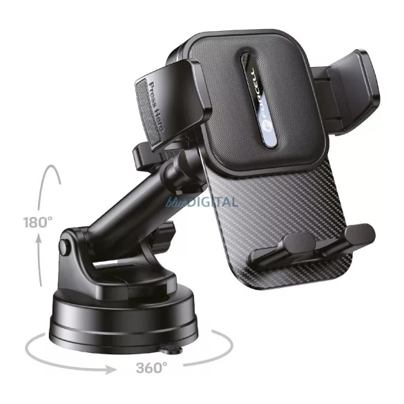 Forcell F-Grip Guardian autós tartó szélvédőre/műszerfalra - fekete