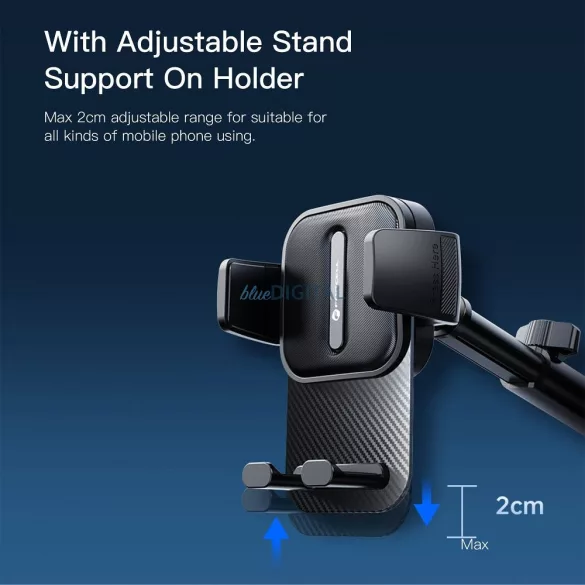 Forcell F-Grip Guardian autós tartó szélvédőre/műszerfalra - fekete