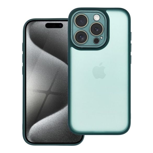 VARIETE + kameravédő tok iPhone 15 Pro pisztácia