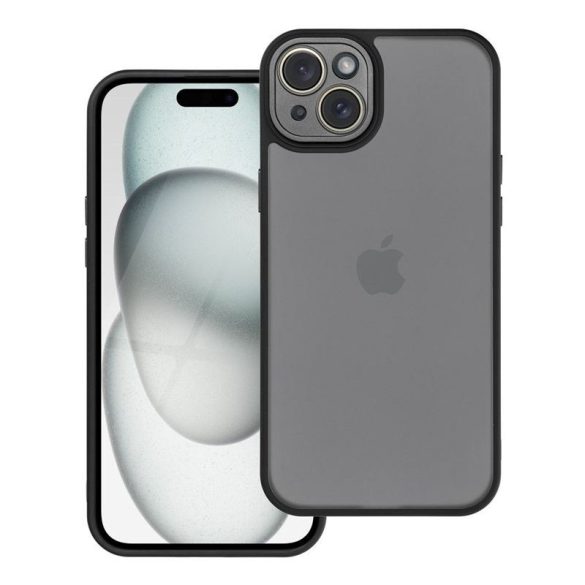 VARIETE + kameravédő tok iPhone 15 Plus fekete