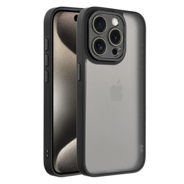 VARIETE + kameravédő tok iPhone 15 Pro fekete