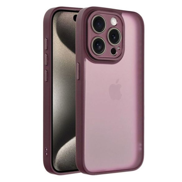 VARIETE + kameravédő tok iPhone 15 Pro lila