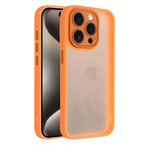 VARIETE + kameravédő tok iPhone 15 Pro sárgabarack zúzás