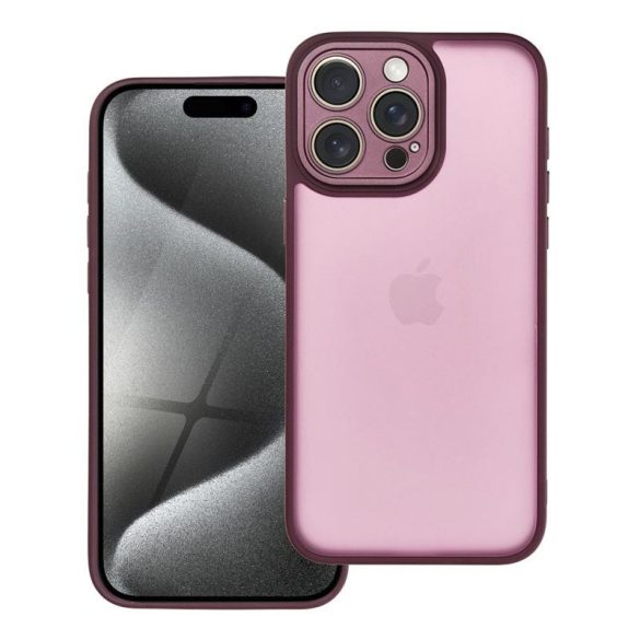 VARIETE + kameravédő tok iPhone 15 Pro Max lila