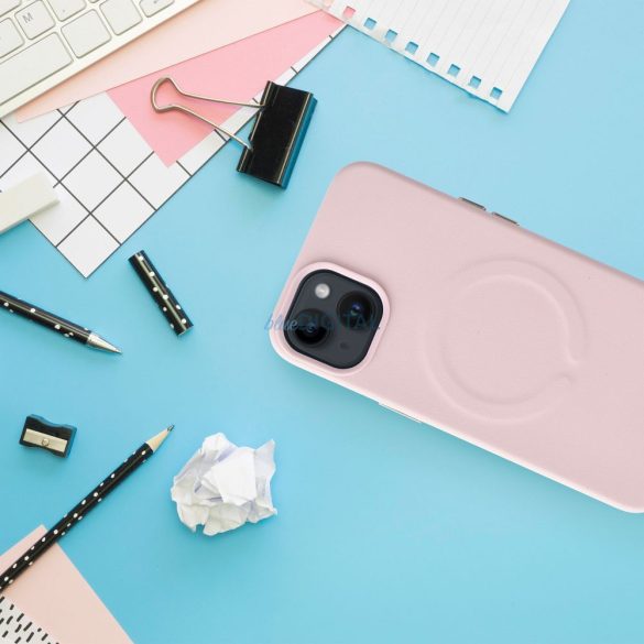 Roar Leather Mag tok - iPhone 15 rózsaszínű