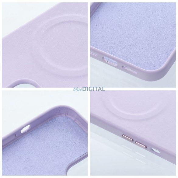 Roar Leather Mag Case bőr tok - iPhone 12 lila