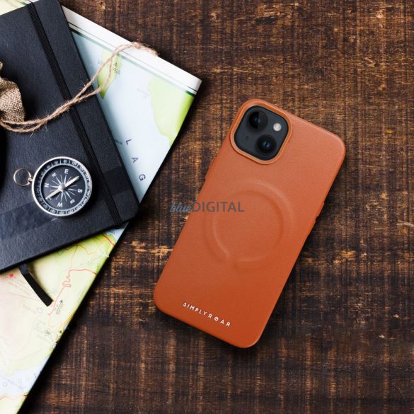 Roar Leather Mag tok - iPhone 15 Pro Max barna színben