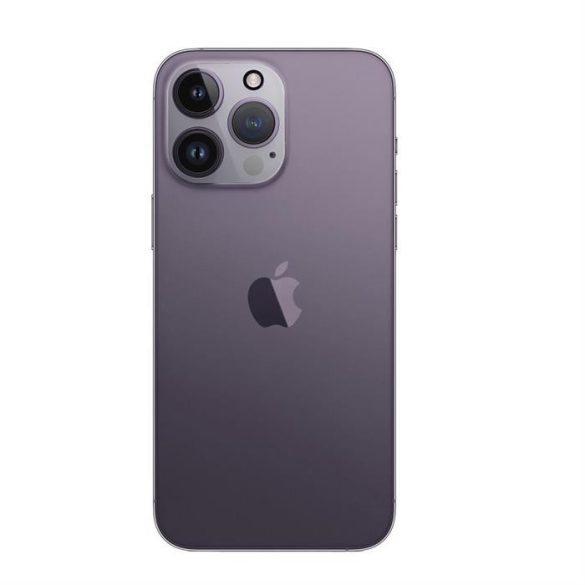 5D Full Glue kamera edzett üveg - iPhone 15 átlátszó fólia