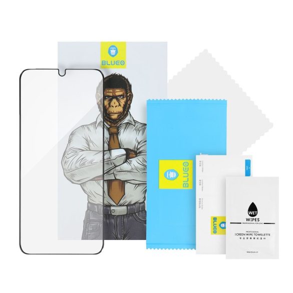 5D Mr. Monkey Glass - Apple iPhone 15 fekete (Strong HD) fólia